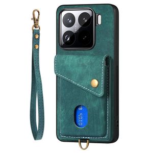 Funda de teléfono con billetera de piel Retro Para Xiaomi 13T Pro/14/15 Pro, funda de teléfono con cordón para Nothing Phone 2A - Product Image 5