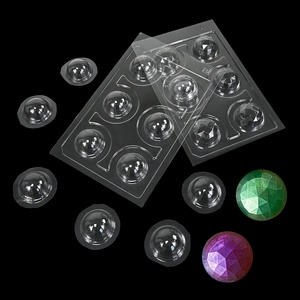 XJH 8 pièces 3D en forme de boule dur cuisson pâtisserie gâteau décoration moules <span class=keywords><strong>cercle</strong></span> formes plastique chocolat moule - Product Image 2
