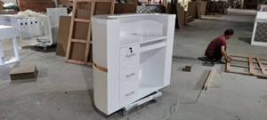 Mostrador de Caja de Alta Calidad para Clínica Pequeña Moderna de Lujo, Mostrador de Recepción para Salón de Belleza, Mostrador de Caja para Boutique - Product Image 5