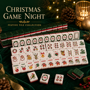 <span class=keywords><strong>Set</strong></span> da Gioco Mahjong Standard 30x23x13mm 166 Tessere Joker Stile Americano Divertimento in Famiglia con Spingitori Borsa Tappetino Carte - Product Image 1