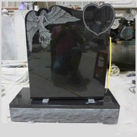 Pierre tombale verticale en granit noir, design européen en marbre, faite à la main, couleur et taille personnalisées, pierre sculptée à 100 % à la main pour cimetière