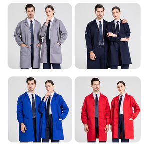 Bụi áo bảo hộ lao động chống axit chống nước màu xanh đậm đồng phục y tế cho bệnh viện nhân viên phòng thí nghiệm Áo Khoác Unisex - Product Image 2