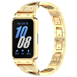 Correa deportiva <span class=keywords><strong>2</strong></span> en 1 para Samsung para Galaxy <span class=keywords><strong>Watch</strong></span> <span class=keywords><strong>Fit</strong></span> 3, correa de reloj de acero metálico con funda, Correa para Samsung <span class=keywords><strong>Fit</strong></span> 3 - Product Image 2