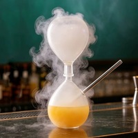 Mug à lait en verre à double paroi en forme de sablier, créatif, exclusif pour bar KTV, séparable, compatible micro-ondes et lave-vaisselle