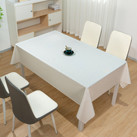 Nappe en PVC anti-taches avec support en coton blanc RNPT, idéale pour banquets, fêtes familiales et hôtels, extensible et irisée