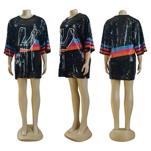 Luxury Heavy Embroidery San Antonio <strong>Sequin</strong> t Shirts for Ladies Gameday Sports Ladies <strong>Sequin</strong> <strong>Tops</strong> Basketball Team Sequined Shirts - Product Image 2