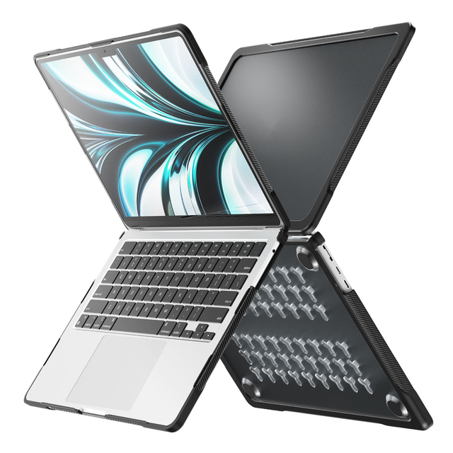TPU+PC Shockproof Carbon Fiber Case for Hard Shell for Macbook Air13.6 2022 M2 A2681