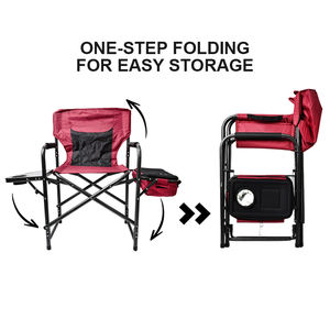 Anpassung Logo Einziehbarer zusammen klappbarer Camping Klapp direktor Stuhl mit Beistell tisch für Camping und Outdoor - Product Image 3
