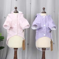 Juicepet Manteau de Pluie Imperméable pour Chien avec Capuche Poncho en PU, Coupe-Vent à Motif Imprimé pour l'Hiver et le Printemps