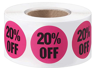 500 pièces rouleau 1 pouce autocollants de prix réduit pour l'étiquetage des stocks de détail étiquettes de réduction promotionnelles adhésives pour les prix de détail - Product Image 6