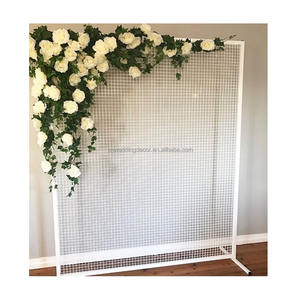 Moda kare düğün çiçek balon standı kare zemin altın 2 metre örgü arka planında kemer - Product Image 1