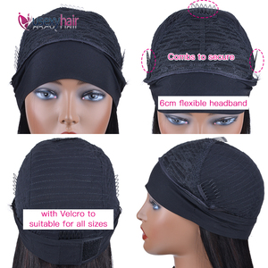 Glueless mật độ 200% cơ thể sóng tóc con người khăn Headband tóc giả, không ren tóc giả cho phụ nữ da đen mặc cơ thể sóng Headband tóc giả - Product Image 6