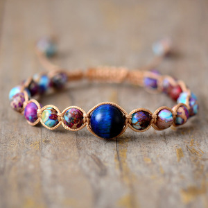 Imperial Stone Jewelry Handmade Woven <b>Bracelet</b> <b>Copper</b> Alloy Ball Shape Adjustable Unisex Gift Fashion Wrap <b>Bracelet</b> - Product Image 2