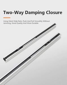 Herrajes WEKIS de aluminio ocultos para puertas correderas tipo granero, cierre suave, insonorizados, instalación con tornillos para montaje en pared interior moderno - Product Image 3