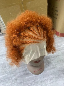 Perruque <span class=keywords><strong>Afro</strong></span> avec Tresses Perruque Courte en Dentelle <span class=keywords><strong>Coupe</strong></span> Pixie Perruques de Cheveux Humains pour Femmes Noires - Product Image 4