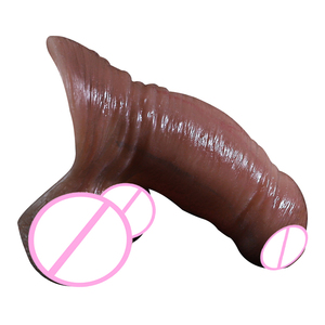 Dildo sexuel pour adultes en silicone double densité, étanche IPX6, écologique, avec ventouse souple et peau mobile extensible pour usage anal - Product Image 4