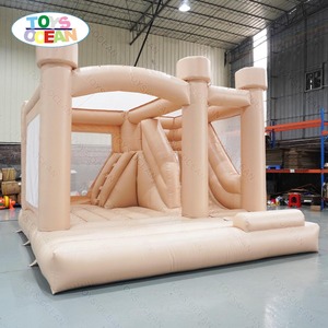 <span class=keywords><strong>Castillo</strong></span> Inflable Color Beige Durazno con Tobogán, <span class=keywords><strong>de</strong></span> Uso Seco y Húmedo, para Niños, Ideal para Alquiler en Fiestas - Product Image 2