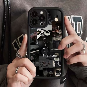 Coque Arrière de Téléphone Antichoc à Rayures Contrastées « <span class=keywords><strong>Fragments</strong></span> of Life » pour iPhone 17 Air 15 16 Pro Max 11 12 13 14 Plus XR Max - Product Image 5