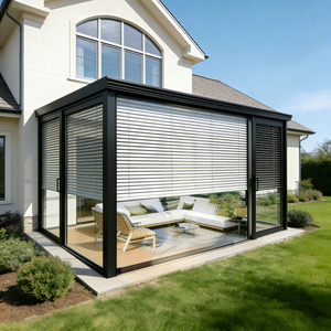 Gazebo Rectangular Moderno con Techo Rígido, 3x3m, Estructura de Aluminio, Impermeable, Resistente al Viento y Anti-UV, para Jardín Residencial - Product Image 3
