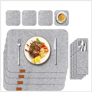 Hot Sale Umwelt freundliche Filz Tisch matte Filz Tisch Pad Tisch Untersetzer Filz Pad Matte Set