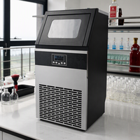 Machine à glaçons commerciale entièrement automatique en acier inoxydable, refroidie par air, pour les magasins de bubble tea