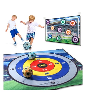 Anak-anak bermain permainan luar ruangan melempar permainan sepak bola <span class=keywords><strong>Set</strong></span> lipat tikar kain tujuan bola lengket menembak olahraga berkemah untuk anak-anak - Product Image 1
