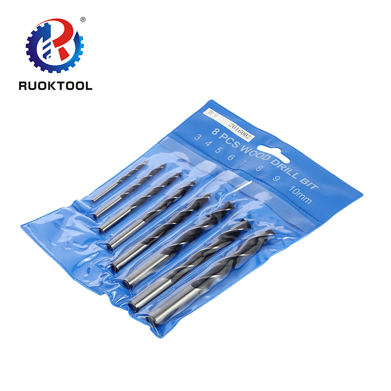 8pcs 3-10mm de acero con alto contenido de carbono borde suelo de madera punto broca