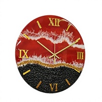 Horloge murale abstraite moderne faite à la main, artisanat en résine époxy, décoration murale moderne, décoration murale en résine