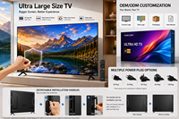 Téléviseur intelligent Android 4K de 100 pouces, écran ultra-large, téléviseur LED pour salle de réunion, hôtel et projets commerciaux