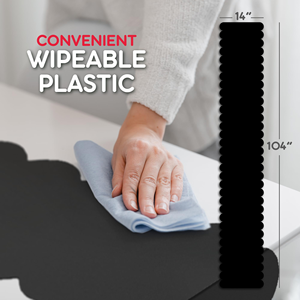 14X108 pollici usa e getta capesante da tavolo <span class=keywords><strong>in</strong></span> <span class=keywords><strong>plastica</strong></span> nera per banchetti di compleanno festa evento decorazione di qualità Premium - Product Image 5
