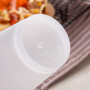 Disposable Milk Tea Cup 90mm Diameter High Footed Frosted Juice Injection Molded Beverage Packaging With Lid Printable - Product Image 2