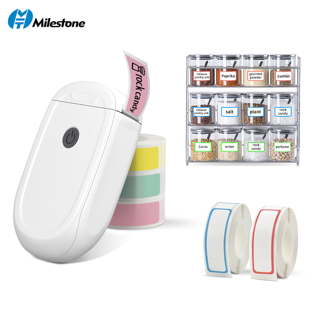 MHT-P12 0.5inch 12mm Pocket Portable Mini Thermal Printer for Mobile Labeling On-The-Go Printing Small Business