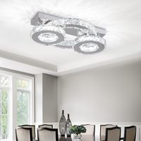 Plafonniers LED en cristal de style nordique moderne, éclairage d'appoint, contrôle par interrupteur, intensité variable, pour usage domestique moyen