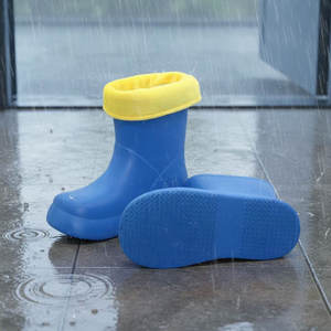 Bottes de pluie imprimées bon marché en EVA, couleur unie, légères, durables, imperméables, souples, été, enfants, unisexe, mi-hautes, garçons, enfants, hiver - Product Image 5