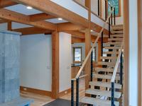 YL METAL Garde-corps en câble à marches droites en bois de qualité supérieure pour intérieur, escalier flottant moderne avec éclairage LED, conception d'escalier