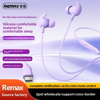Écouteurs intra-auriculaires filaires Remax avec télécommande, microphone, port Type-C, sans réduction de bruit, non étanches, en silicone