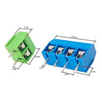 Offre Spéciale – Bornier PCB à Vis Bleu 5,0 mm XK301 – 2/3/4P Raccordable pour Alimentation LED