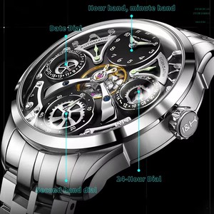 Envío Directo, Reloj Deportivo Mecánico Automático de Alta Calidad para Hombre, Marca de Moda, con Tourbillon, Correa de Acero Inoxidable y Caucho - Product Image 2