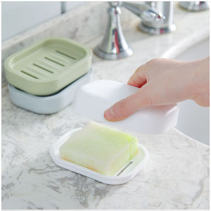 Rectangular Plastic Soap Dish 10.7x7.7cm With Drainage Slots Bathroom Use - Product Image 4