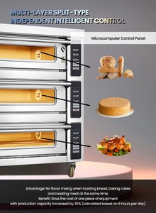 Four à pâtisserie électrique commercial de grande capacité, matériaux en soja, puissance 6000W, thermostat réglable, plage de température 10-260°C - Product Image 2