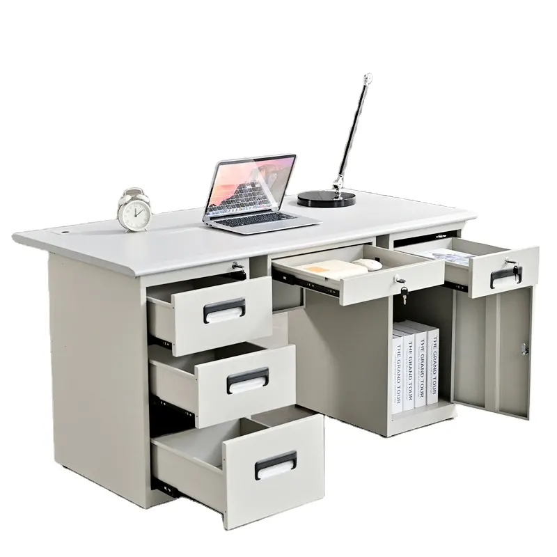 Stahl Büromöbel Schreibtisch Computer tisch Büro Schreibtische modernen weißen Schreibtisch