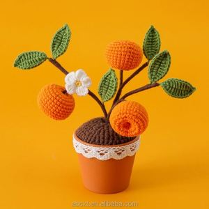 Mini Crochet Tricoté Décoratif pour la Maison : Fruits, Fleurs et Plantes en Pot – Idéal pour Mur, Bureau, Noël, Mariages, Fêtes, Nouvel An – Cadeau Parfait - Product Image 4