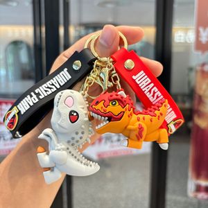 Porte-clés Dinosaure de Dessin Animé, Figurine T-Rex Triceratops Jurassique, Pendentif en Plastique pour Clés de Voiture, Sac à Dos, Cadeaux à Suspendre pour Couples - Product Image 3