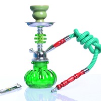 Chicha portable de luxe à double tuyau, petite taille, couleurs assorties, avec bol en acrylique et éléments métalliques, vente en gros à prix abordable