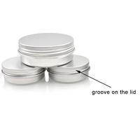 Aluminium box mit niedrigem MOQ 30g 50g 60g 100g 150g 200g 250g silbernes Aluminium glas mit Spiral deckel für Aroma therapie