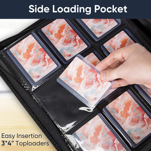 <span class=keywords><strong>Classeur</strong></span> de cartes personnalisé à 6 pochettes en PU, album de cartes durable pour cartes Pokémon, Yu-Gi-Oh! et cartes de jeux sportifs - Product Image 2