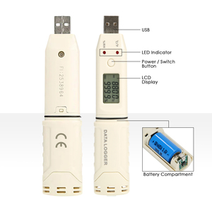 Multi-Function Low Power Data <b>Logger</b> <b>Temperature</b> & Humidity Recorder with Alarm & USB Anti-Slip Design - Product Image 5