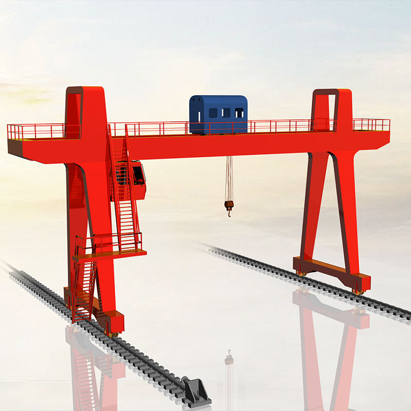 Low Price Traveling Trolley Type Double Beam Gantry Crane with ...
