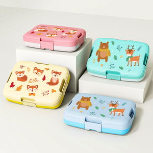 BPAフリー子供用弁当箱、漏れ防止ランチボックス、食器付き、食品グレードの子供用ランチボックス - Product Image 1