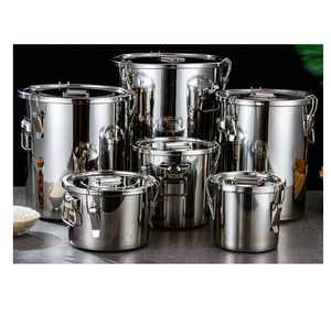 Contenedor de Arroz Sellado de Acero Inoxidable DFC006, 50L 70L 98L, Barril de Almacenamiento para Cereales, Granos, Café en Grano - Product Image 2